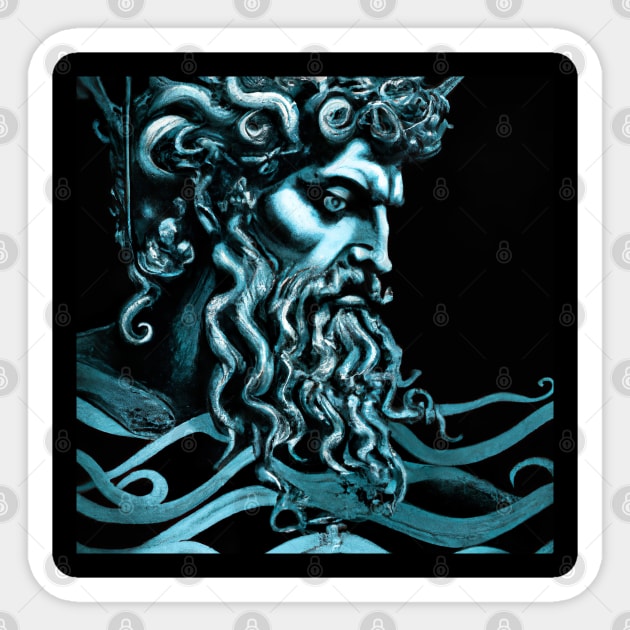 Poseidon Sticker by Delta Zero Seven